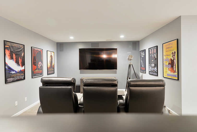 Basement Remodel with Theater